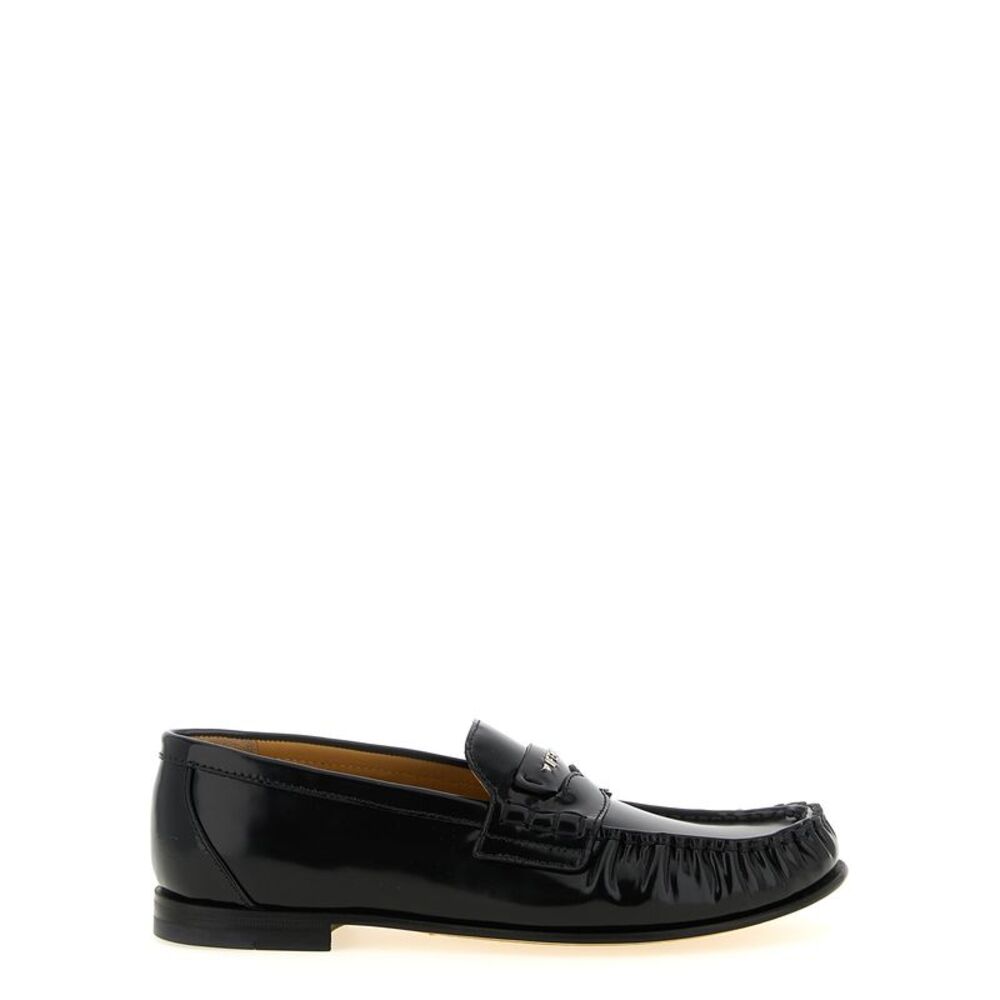Fendi Black Calfskin Slip-On Women's Loafers